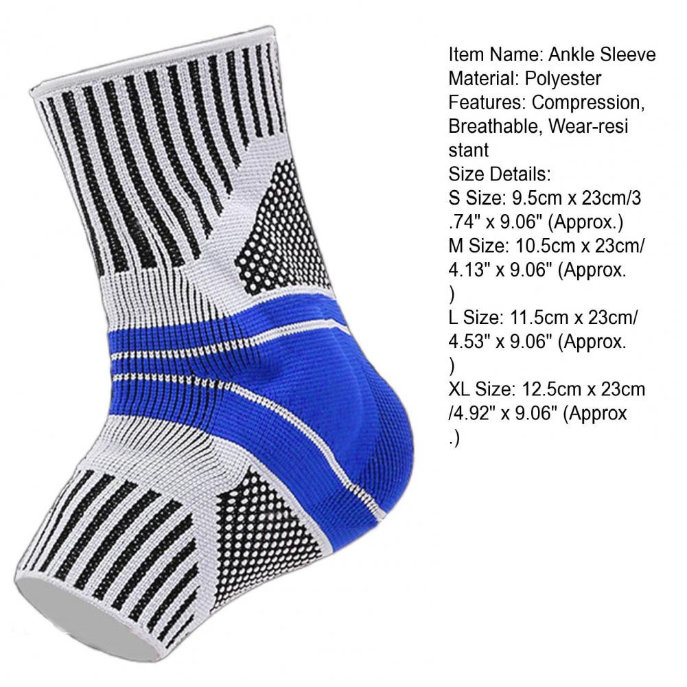 Breathable Adjustable Anti-slip Elastic Bandage Joint Stability Sweat Absorption Elastic Knitted Sports Ankle Suppor